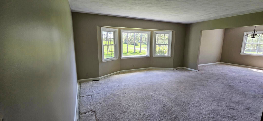 Interior Room of house after wallpaper stripping and painting