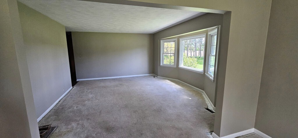 Interior Room of house after wallpaper stripping and painting
